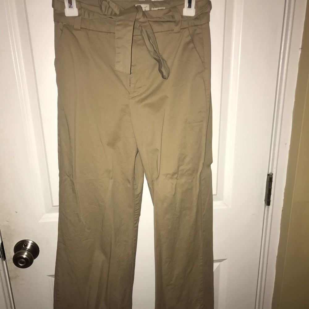 Flare khaki dress pants